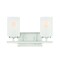 Designers Fountain Carmine 14in 2-Light Brushed Nickel Modern Indoor Vanity Light with Etched Glass Shades D239M-2B-BN - alternate 1